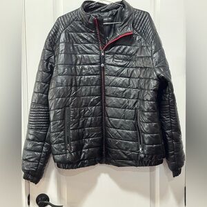 Members Only Men’s Black Puffer Jacket Size XL. Pit 26, L 28” new w/o Tags